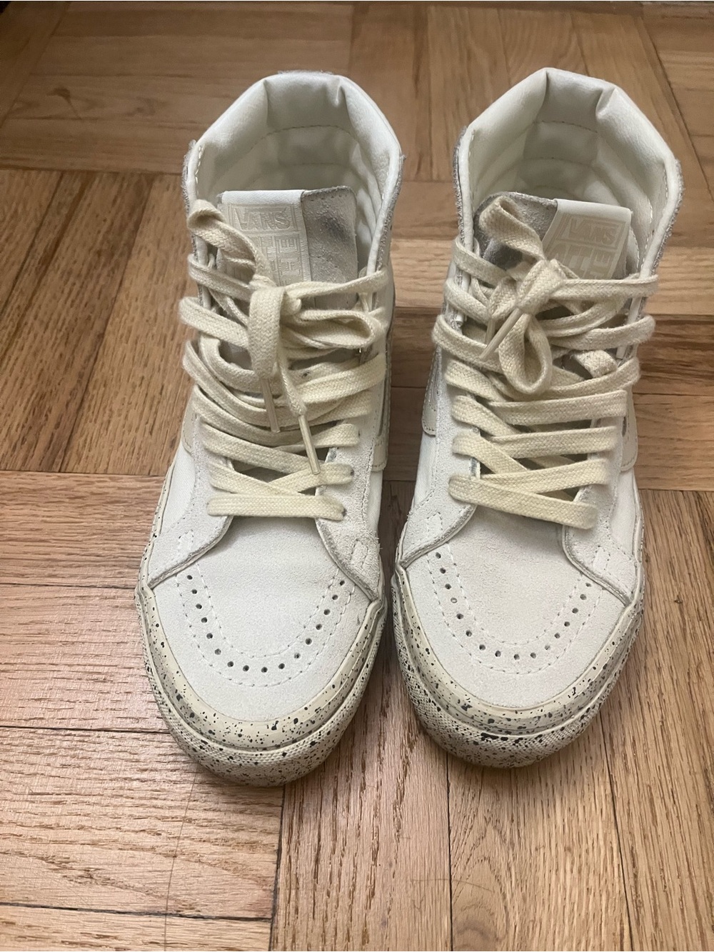 Vans Cream/Tan High-Top Sneakers